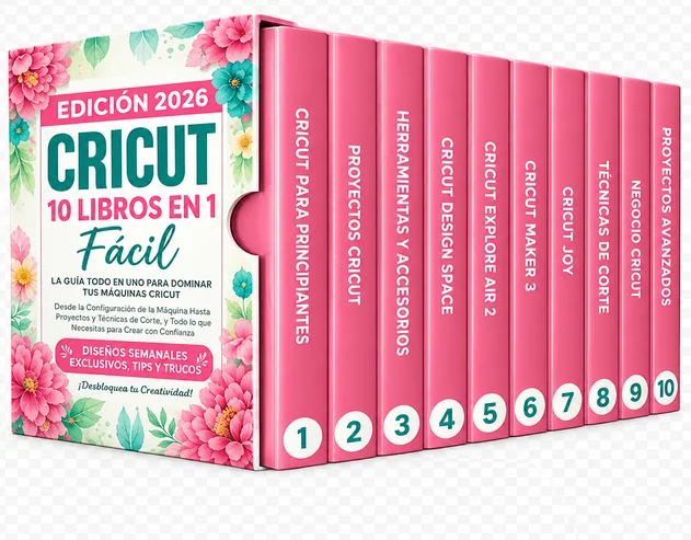 Cricut Mastery — 10 guías en 1 — mockup de la caja