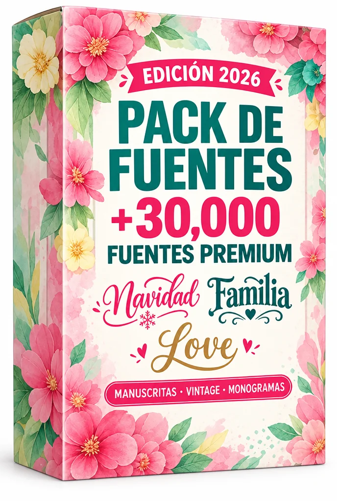 Pack de más de 30,000 fuentes premium